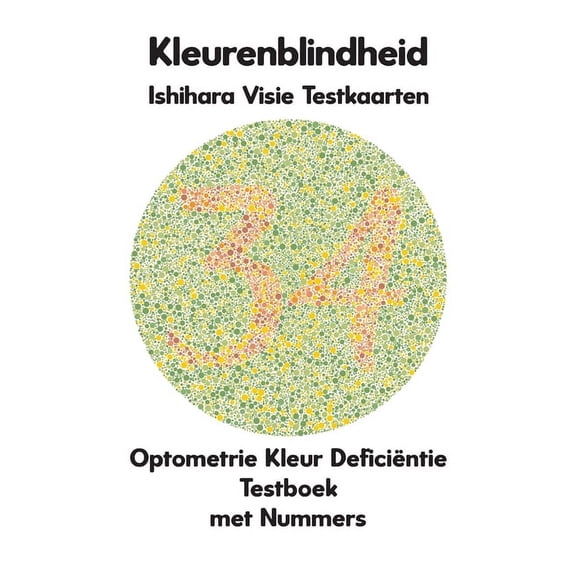 Kleurenblindheid Ishihara Visie Testkaarten Optometrie Kleur Deficiëntie Testboek met Nummers: Plaatdiagrammen voor Monochromie Dichromie Protanopie Deuteranopie Protanomalie Deuteranomalie Tritanopie