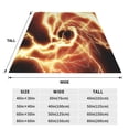 thumbnail image 3 of Lsque orange lightning Pattern Fuzzy Fleece Throw Blanket Extra Large,Super Soft,Fluffy and Warm Blankets for Couch,Bed,All Season Use-60"x50", 3 of 7