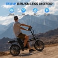 thumbnail image 3 of WINDHORSE Foldable Electric Bike for Adults with Dual Seat, 16" Ebike Peak 630W High Speed Motor 20 mph, 36V Removable Battery 20-35mile Range, UL2849, 3 of 10