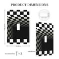 thumbnail image 3 of Daiia 3d Black and White Checkerboard Tunnel Pattern Decorator Wall Plate Child Safe Outlet Cover, Switch and Outlet Covers,Size 1-Gang 5.0" x3.0" , Polycarbonate Thermoplastic-Style T, 3 of 6