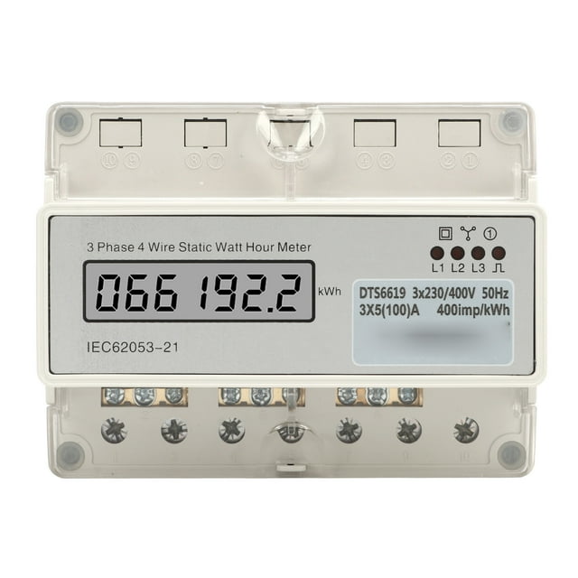 Medidor de energía P, medidor de potencia eléctrica digital trifásico 4, medidor de electricidad de diseño elevado