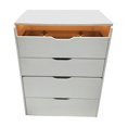 thumbnail image 3 of GDF Studio 23.6" 3-in-1 Small Vanity Desk with Flip-Top Mirror, Compact Makeup Table with Glass Desktop, White, 3 of 11