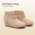 thumbnail image 2 of Dream Pairs Low Wedge Heel Ankle Booties for Girls With Side Zipper (Toddler/Little Kid/Big Kid), 2 of 5