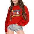 thumbnail image 2 of IWRICH Kids 100 Days of School Scoring Big with 100 Days Sweatshirts Baseball Graphic Tops,Size 3-14 Years Red 100, 2 of 4
