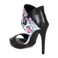 thumbnail image 3 of Wild Rose CA33 Women Mixed Media Open Toe Floral Print Ankle Cuff Stiletto Sandal, 3 of 5