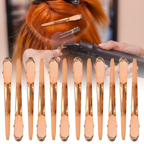 Pinzas de pico de pato, 12 piezas, pinzas para el pelo de peluquería, pinzas para el pelo de salón, pinzas para el pelo diseñadas para durar
