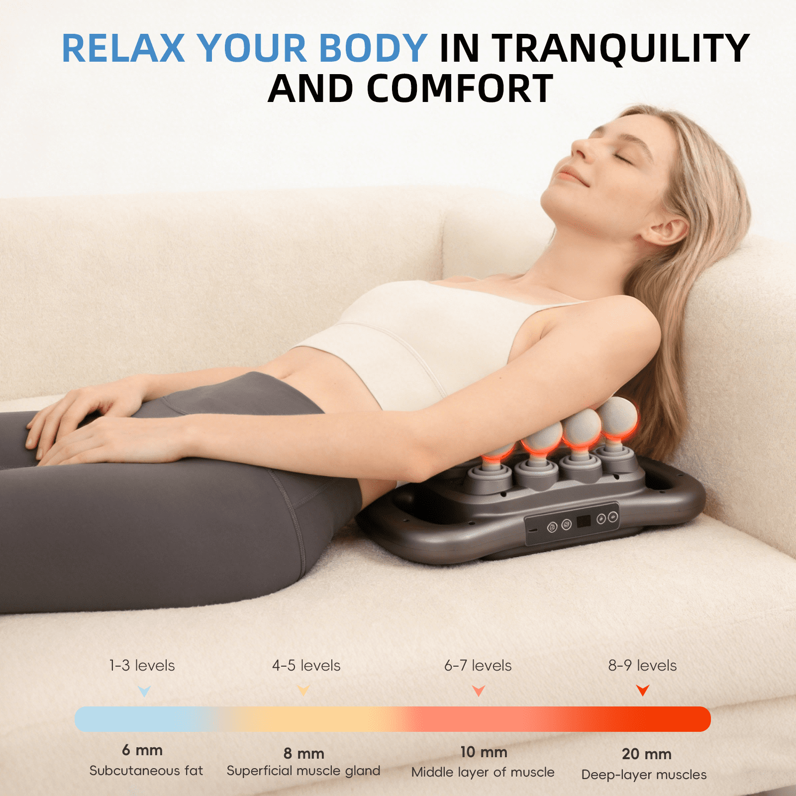 16 Head Massage Gun Deep Tissue Percussion Massager - Electric Handheld Back Massager for Pain Relief 9 Modes 9 Intensities Full Body Muscle Relaxation Tool