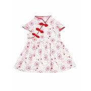 Hirigin Hot Cute Summer Chinese Infant Baby Girl Floral Cheongsam Qipao Dress Clothes