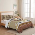 thumbnail image 5 of Full Quilt Set 78''x90'', Retro Southwest Bedspread Coverlet with 2 Pillow Shams, Bohemia Native American Tribal Abstract Geometric Breathable All Season Quilt Bedding for Bedroom/Guest Room, 5 of 9