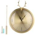 thumbnail image 1 of Wall Hanging Clock, High-transparent Stylish Durable Retro Round Wall Clock, For Dining Room Living Room Study Room Office, 1 of 8