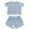 Light Blue, variant on Bovxnpu Boys Girls Pajamas, Boy's Cotton Short Sleeve T-Shirt and Short Set, Toddler Kids Boys Solid Color T-shirt Fashion Short Sleeve Shorts Set 3 Years