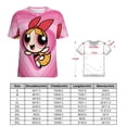 thumbnail image 2 of The Powerpuff Girls Womens T-Shirt Round Neck Short Sleeve Tee Shirts Summer Breathable Tops Blouse L, 2 of 8