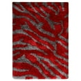 thumbnail image 5 of Rugsotic Carpets Hand Tufted Shag Polyester Eco-Friendly Area Rugs - 6'x9', Rectangle, Red Beige, Plain Solid Design, High Pile Handmade Anti Skid Rugs for Living Room, Bed Room K00078, 5 of 5