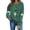 c Green, variant on Hoodless Sweatshirt for Women Round Neck St. Patrick's Day Printed Long-sleeved Sweater Top Without A Hood
