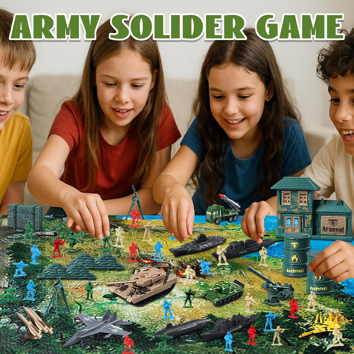 120 Pcs Army Men Toys, Toy Soldiers for Boys, Plastic Action Figures, Soldier Military Playset, Gift for Boy