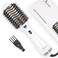 thumbnail image 1 of Secador de pelo y cepillo de aire caliente voluminizador de un solo paso, secador de pelo, plancha de cerámica, rizador y peine caliente, herramientas de peinado iónico de salón 4 en 1, blanco, 1 of 5
