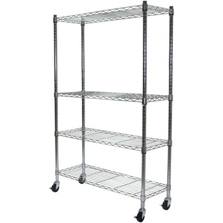 Mainstays Rolling Pantry Chrome Finish Walmart Com