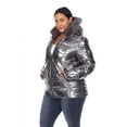 thumbnail image 1 of White Mark Women's Metallic Parka Hooded Jacket, 1 of 6