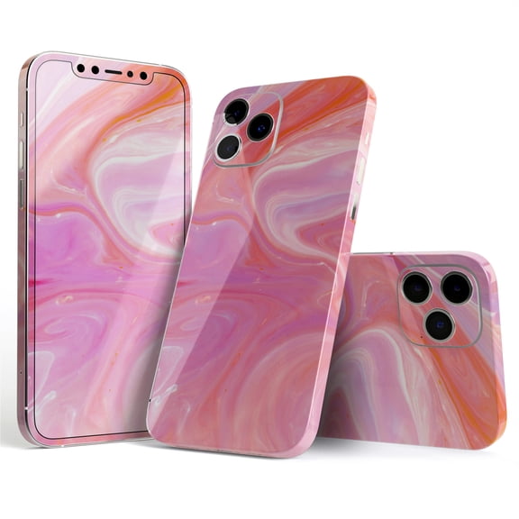 DesignSkinz Marbleized Pink Paradise V2 Full-Body Skin Decal Wrap Cover for iPhone 16