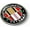 Metal Bezel, variant on Iraq Afghanistan Veteran with Ribbons Design - 3D Domed CAR Emblem Badge Sticker Flexible Round