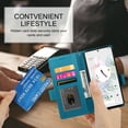 thumbnail image 6 of PU Leather Case Compatible with Google Pixel 7 Pro, Classic Kickstand/Cover/Wallet/Flip Magnetic Protective Case with Card Slots & Horizontal Stand Phone Case for Google Pixel 7 Pro, Blue, 6 of 7