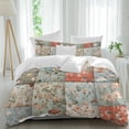 thumbnail image 2 of Elegant Spring Floral Bedding 3 Piece Duvet Cover Set Queen Size, Summer Botanical Farmhouse Soft Microfiber Comforter Cover with Zipper Closure & Pillowcases, Wrinkle & FadeResistant Quilt Cover, 2 of 9