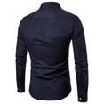 thumbnail image 3 of Bcfgryg New Woven Long Sleeve Shirt Men's Shirt Ironing Slim Solid Color Casual Men's Wear Men's Casual Shirts, 3 of 5