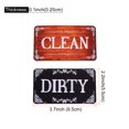 thumbnail image 2 of Dishwasher Magnet Clean Dirty Sign Rectangle Garland Black-Brown Version Easy to Slide for Dishwasher Indication, 2 of 4