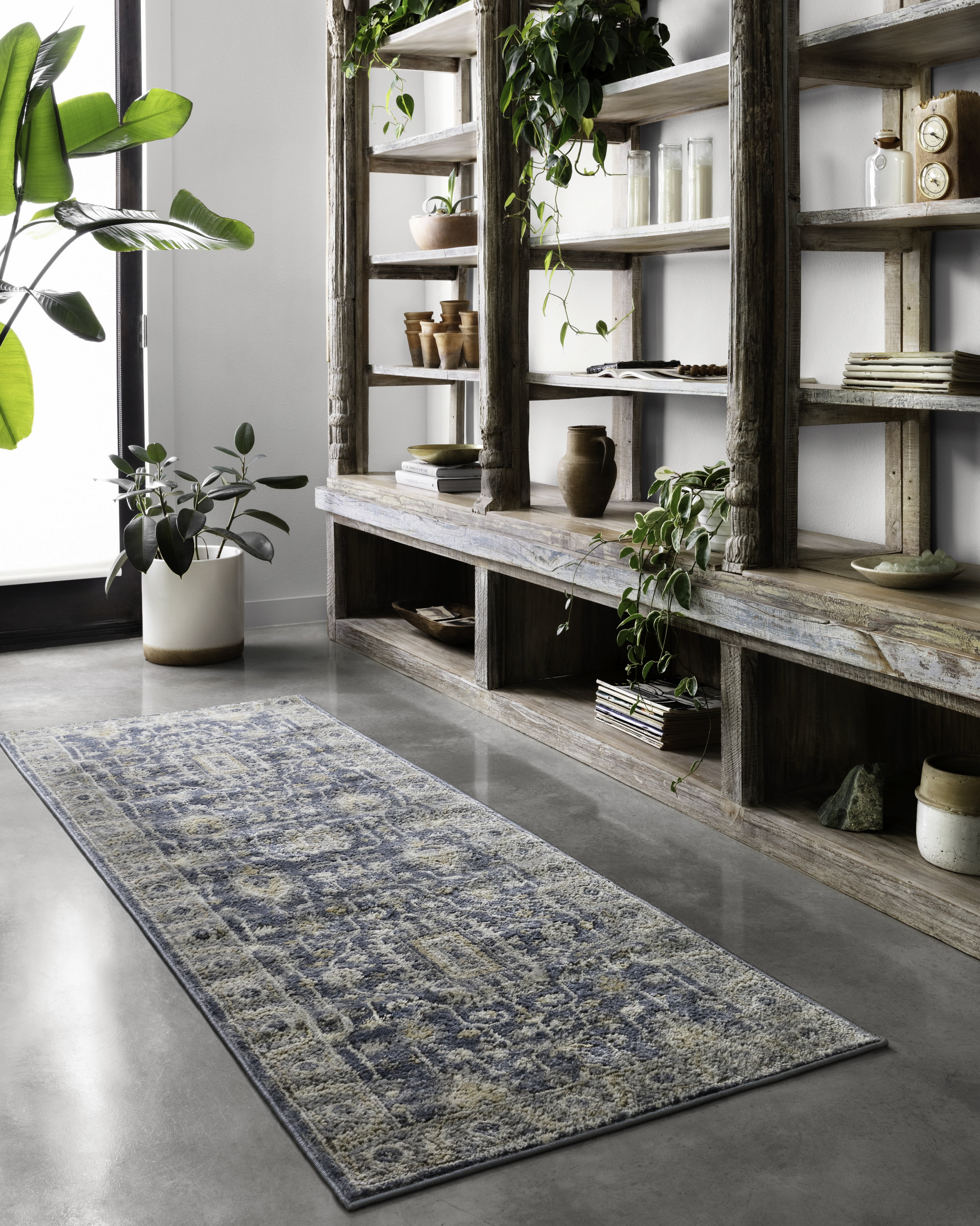 Loloi Teagan Denim / Pebble 3'-4" x 5'-7" Accent Rug