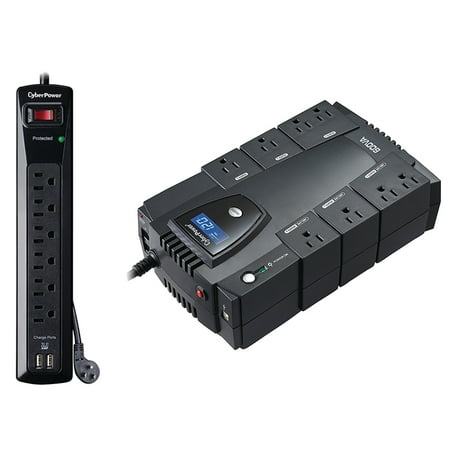 Cyberpower 600 UPS & 6 Outlet USB Surge Protector - Walmart.com