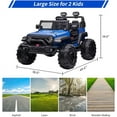 thumbnail image 4 of EastVita Kids 24V Ride on Car with Electric Remote Control Dual Drive Power Ride on Toys 2 Seats SUV Truck Wheels Vehicle with Control Bluetooth USB Mp3 Headlight, 4 of 7