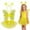 Yellow, variant on Girls Tracksuit Set Glowing Fairy for With Light Up Wand and Floral Four Piece Dress Up Play
