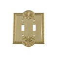thumbnail image 1 of Nostalgic Warehouse 720071 Plaque Switch Prairies avec Double Toggle, Laiton Non Laqué, 1 of 3