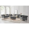 thumbnail image 2 of Londynn Loveseat Dark Grey Velvet 71L x 33.5W x 30.3H Button Tufted Rolled Arm, 2 of 8