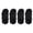 Black, variant on Rupoun 4PCS Boat Dock Line Double Braided Nylon 1/2 Inch x 15ft (12.7mm x 4.5m) Marine Grade High Strength Rope for Docking Mooring, Black