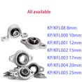 thumbnail image 2 of 1PC KP08 KFL08 KP000 KFL000 KP001 KFL001 Kp002 Soporte montado en bloque de almohada con cojinete de bolas de aleación de zinc de 8 mm a 35 mm de diámetro, 2 of 4