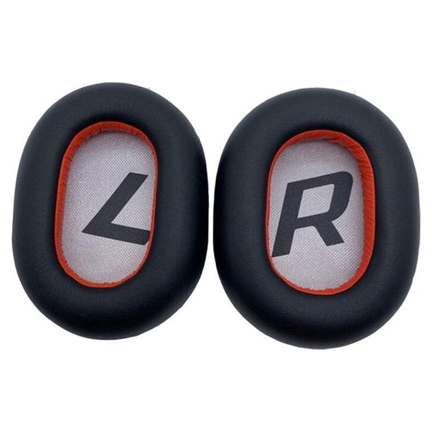 Methold Cojín de esponja para auriculares, 2 piezas, piezas de cuero con cancelación de ruido para juegos, repuesto de almohadilla para los Relojes inteligentes Negro