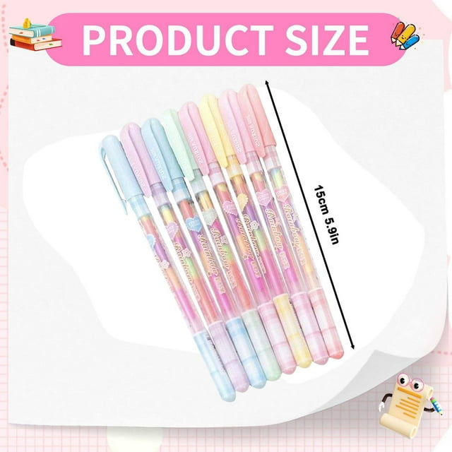 LAILLSH 2026 New Arrival Pens Highlighter Colorful Ink Rainbow Color Color Gouache Pen Pens G M5V6 K6 2ml