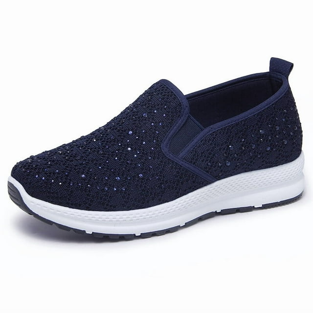 Espadrilles de Marche pour Femmes à Enfiler, Course, Légères en Maille – Chaussures de Tennis Confortables