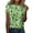 Green, variant on Womens 3D Graphic Print Short Sleeve T-Shirt Casual Crew Neck Loose Fit Tee Vibrant Pattern Summer Blouse Novelty Visual Effect Fashion Top