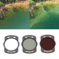 thumbnail image 1 of Drone Filter Set, Snap Design Waterproof 3 Pack Matte Frame Drone Filter Lens UV CPL ND16 Easy To Install ACG Optical Glass with Storage Box for O3 Air Unit, 1 of 7