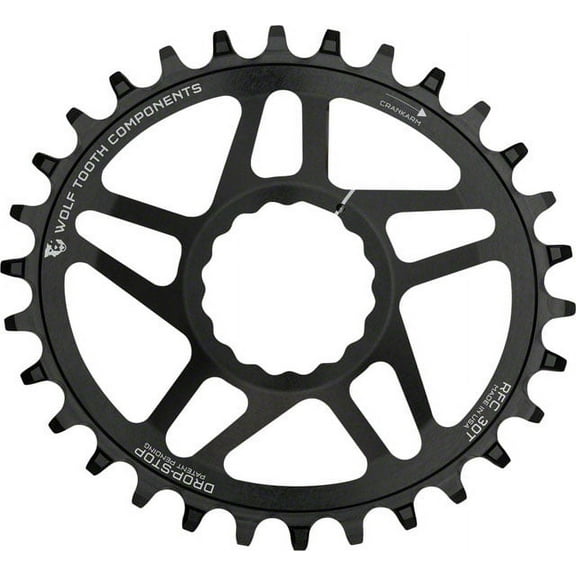 Wolf Tooth Components Drop-Stop PowerTrac 32t Chainring Cinch Black