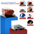 thumbnail image 5 of PENNZONI Football Helmet Display Case w/ Black Acrylic Base & Gold Risers, Clear Back, 5 of 9