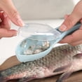 thumbnail image 4 of Fish Scale Removal Tool, Fast Fish Scaler with Splash Cover, Comfortable Grip Fish-shaped Scale Peeler Scraper for Home Kitchen, 4 of 8