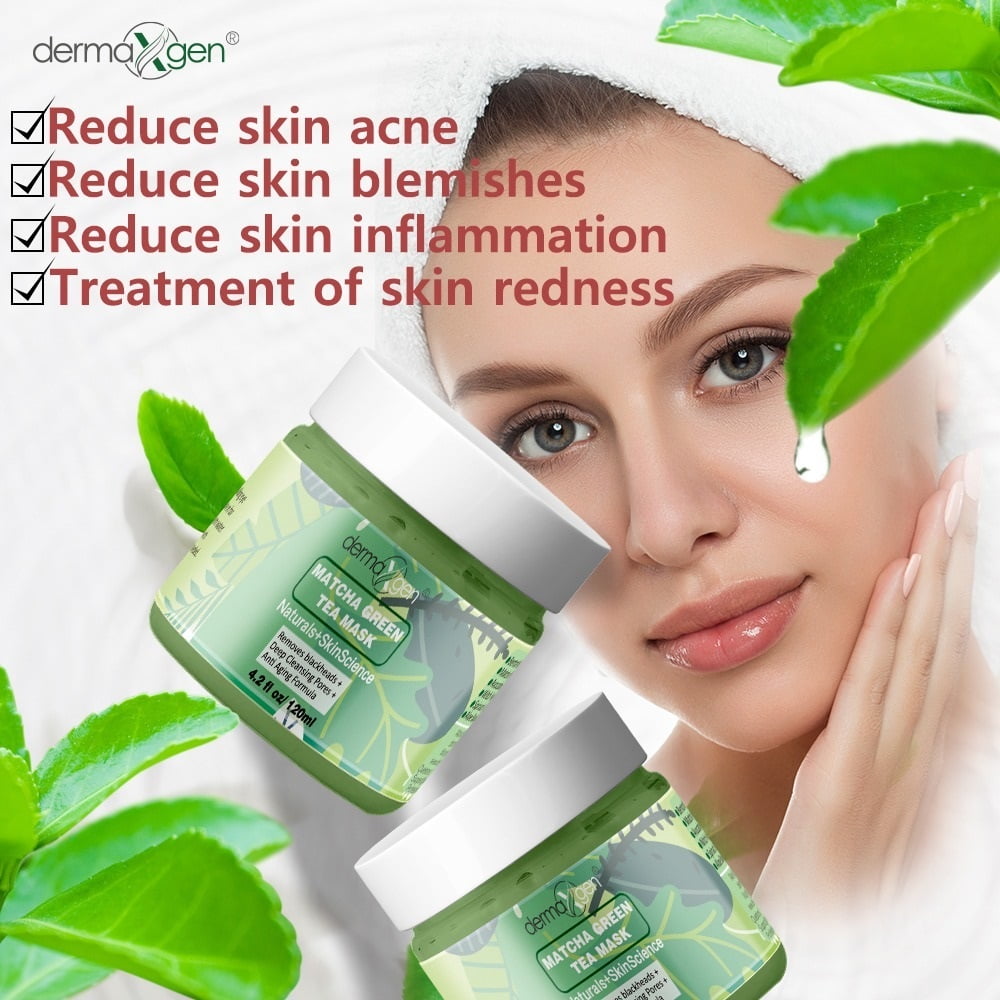 dermaXgen® MATCHA GREEN TEA MASK Removes Blackheads + Deep Cleansing
