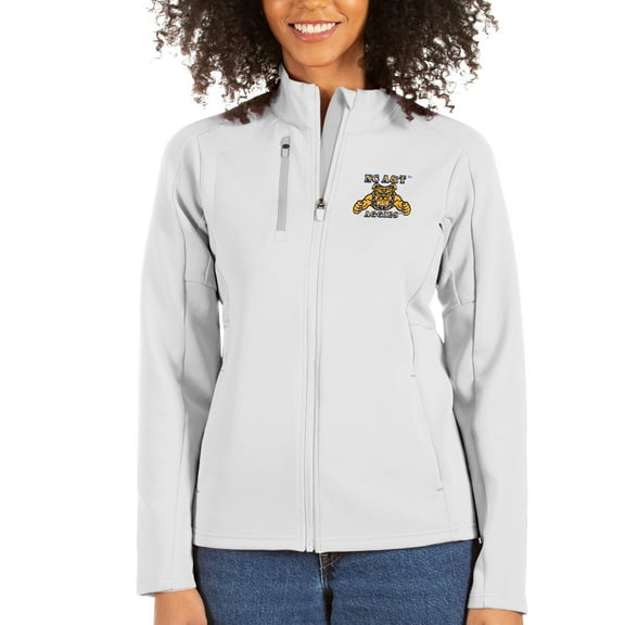 Women's Antigua White/Silver North Carolina A&T Aggies Generation Full-Zip Jacket
