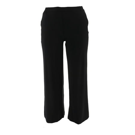 Bob Mackie Wide-Leg Knit Pants Pockets A350907