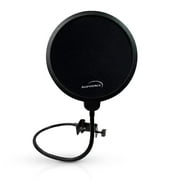 AUPHONIX Pop Filter for Blue Yeti Microphone - Custom Fit, Easy On Clasp Shield Delivers Perfectly Optimized Voice Clarity - Double Mesh Windscreen Filter Mask Blocks S Hiss, Thud, Pop & BP Plosives
