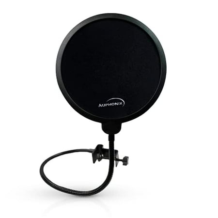 AUPHONIX Pop Filter for Blue Yeti Microphone - Custom Fit, Easy On Clasp Shield Delivers Perfectly Optimized Voice Clarity - Double Mesh Windscreen Filter Mask Blocks S Hiss, Thud, Pop & BP Plosives