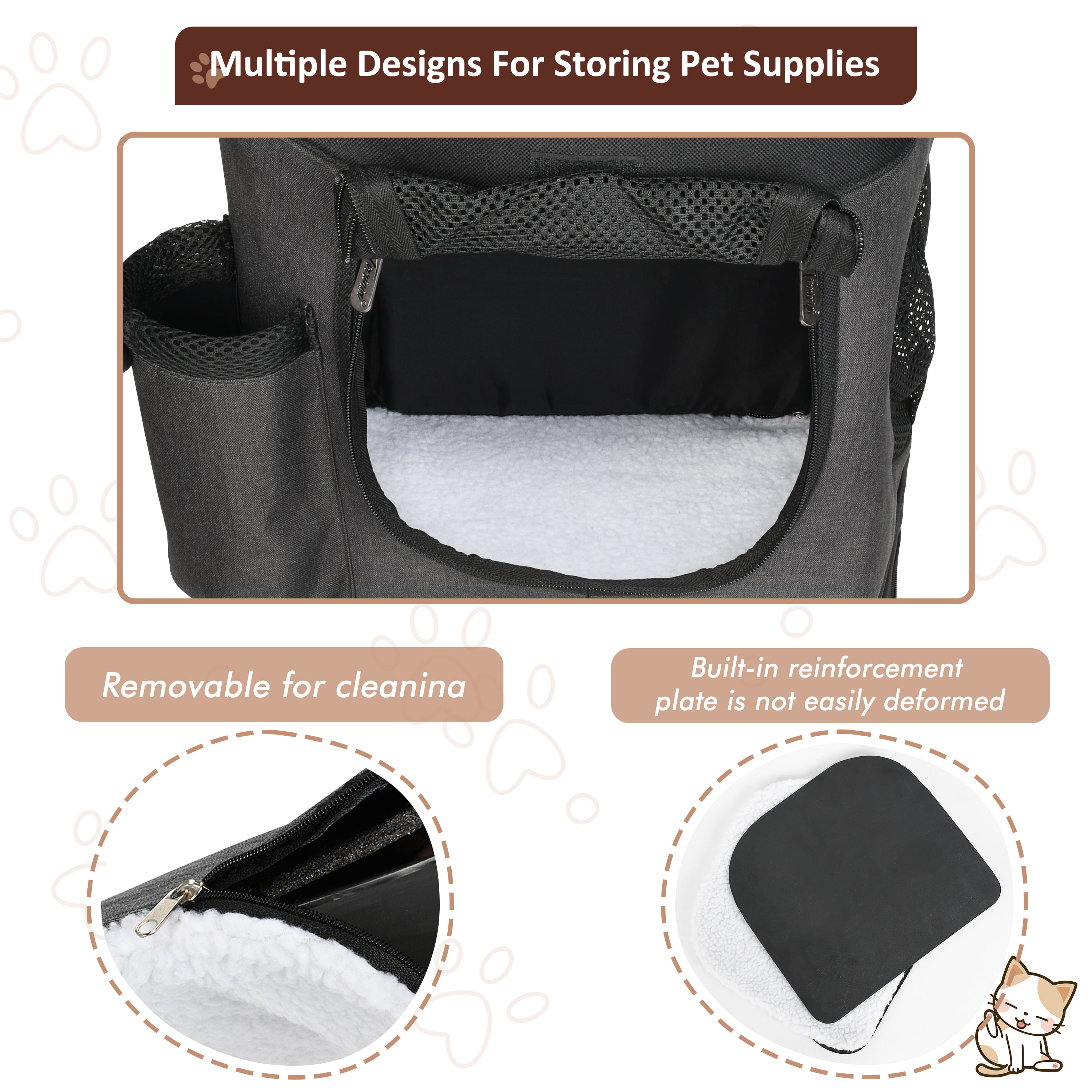 Adrienes Choice Luxury Pet Carrier, Puppy Small Dog Carrier, Cat Carrier Bag, Waterproof Premium PU Leather Carrying Handbag For Outdoor Travel